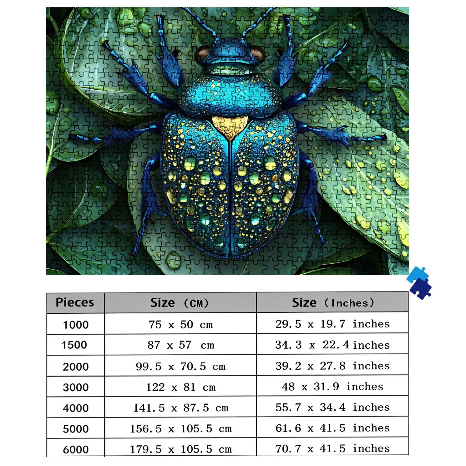 Puzzle 2000 Teile, Holzpuzzle Erwachsene - Impossible Puzzle 99.5 x 70.5 cm niffliges Denkspiel & Denksport für Frauen & Männer, Familienspiel für Spieleabende, Geschenk für Frauen Tier Blatt w0-160