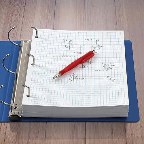 Miniatura 7 de Oxford Papel de hojas sueltas, papel de relleno, 8-1/2 x 11 pulgadas, regla gráfica (4 x 4), 3 agujeros perforados, 800 hojas para carpetas de 3