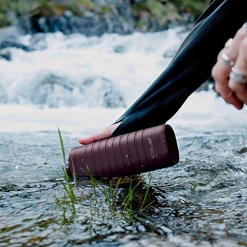 Miniatura 8 de IDEUS Botella de agua aislada de acero inoxidable de 14 onzas con tapa con cerradura y taza de café de viaje a prueba de fugas para bebidas