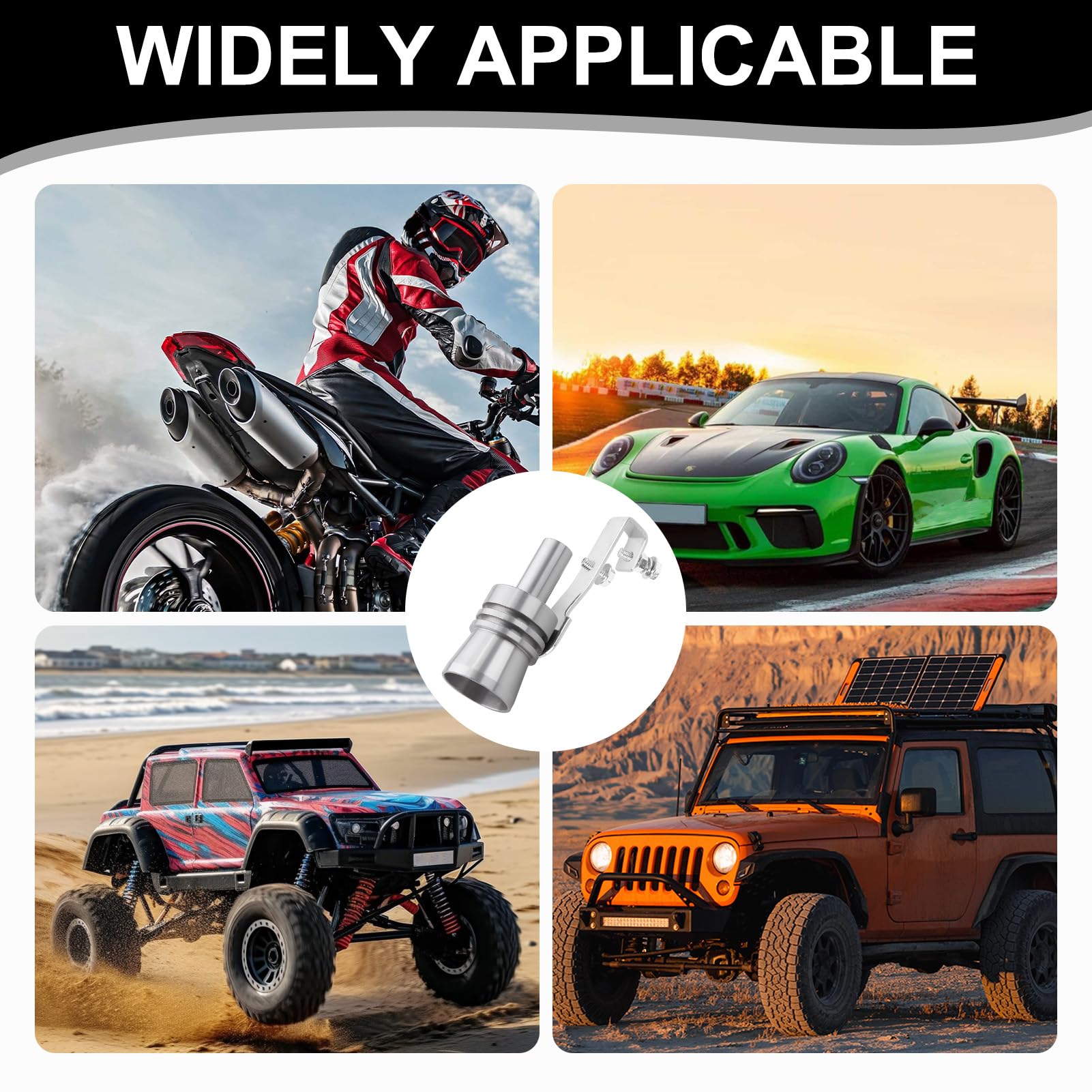 2 Pezzi Turbo Sound Pfeifen XUKZIMA - Simulatore Di Suono Scarico, Per Auto E Moto - Foto 7