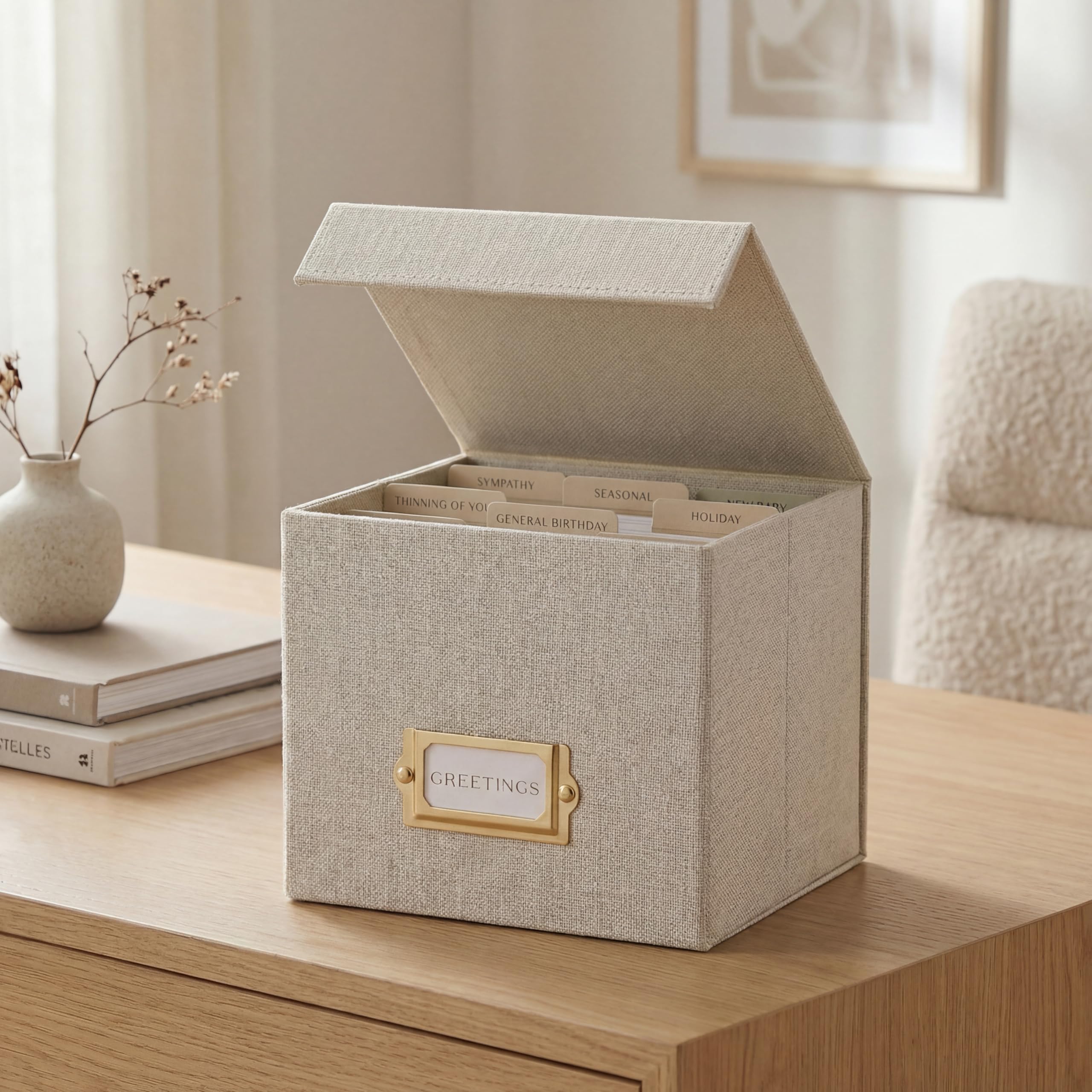 Amazon.com: ZICOTO Beautiful Greeting Card Organizer Box With
