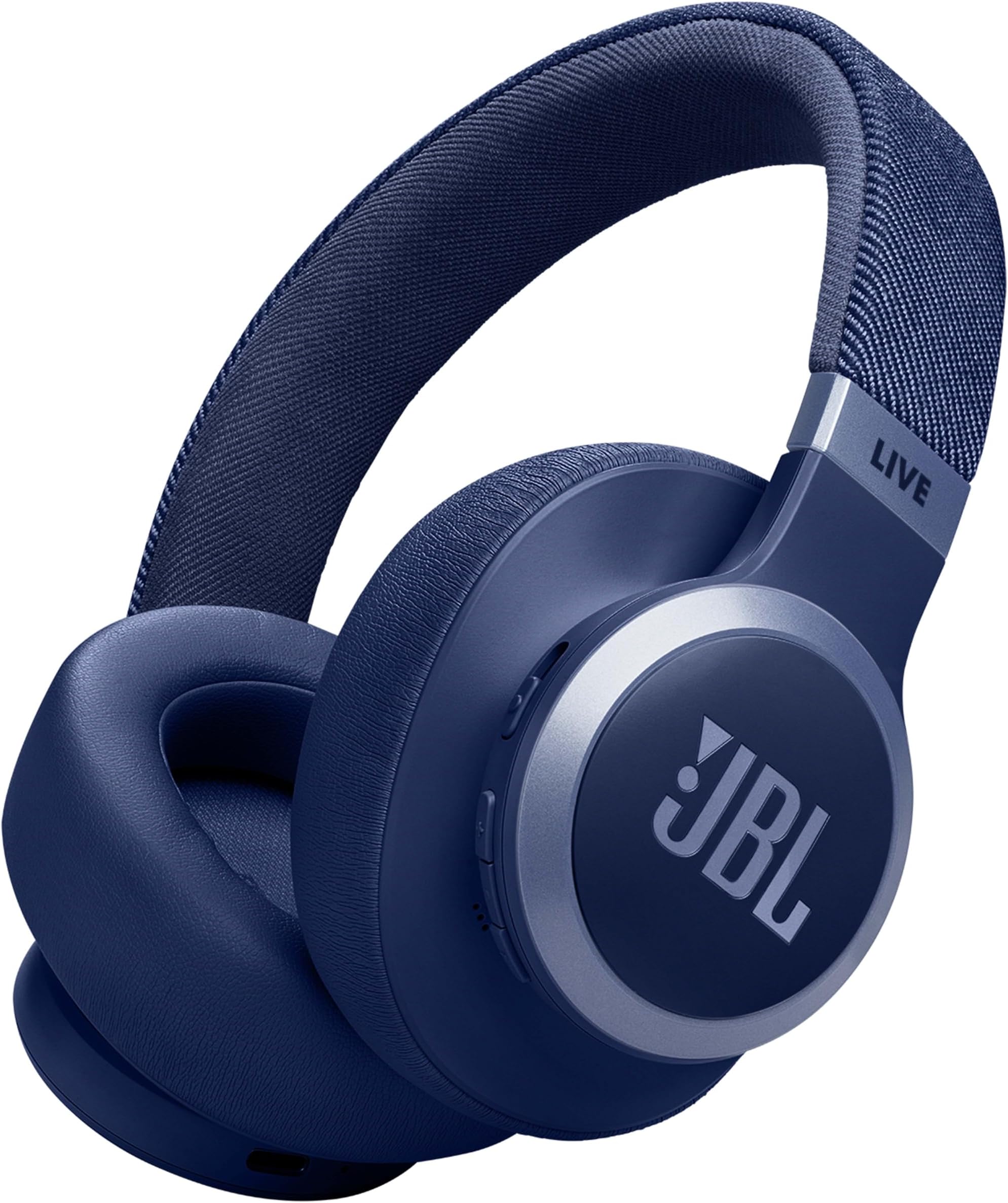 Live 770NC True Adaptive Noise Cancellation Headphones Wireless Over Ear, Spatial Sound, 65Hrs Playtime, Speed Charge, Multipoint Connect & Personi-Fi 2.0, Customized EQ, Google Fast Pair, Blue