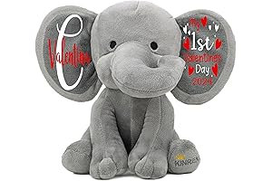 Personalized Elephant Stuffed Animal - My First Valentine's Day Gift