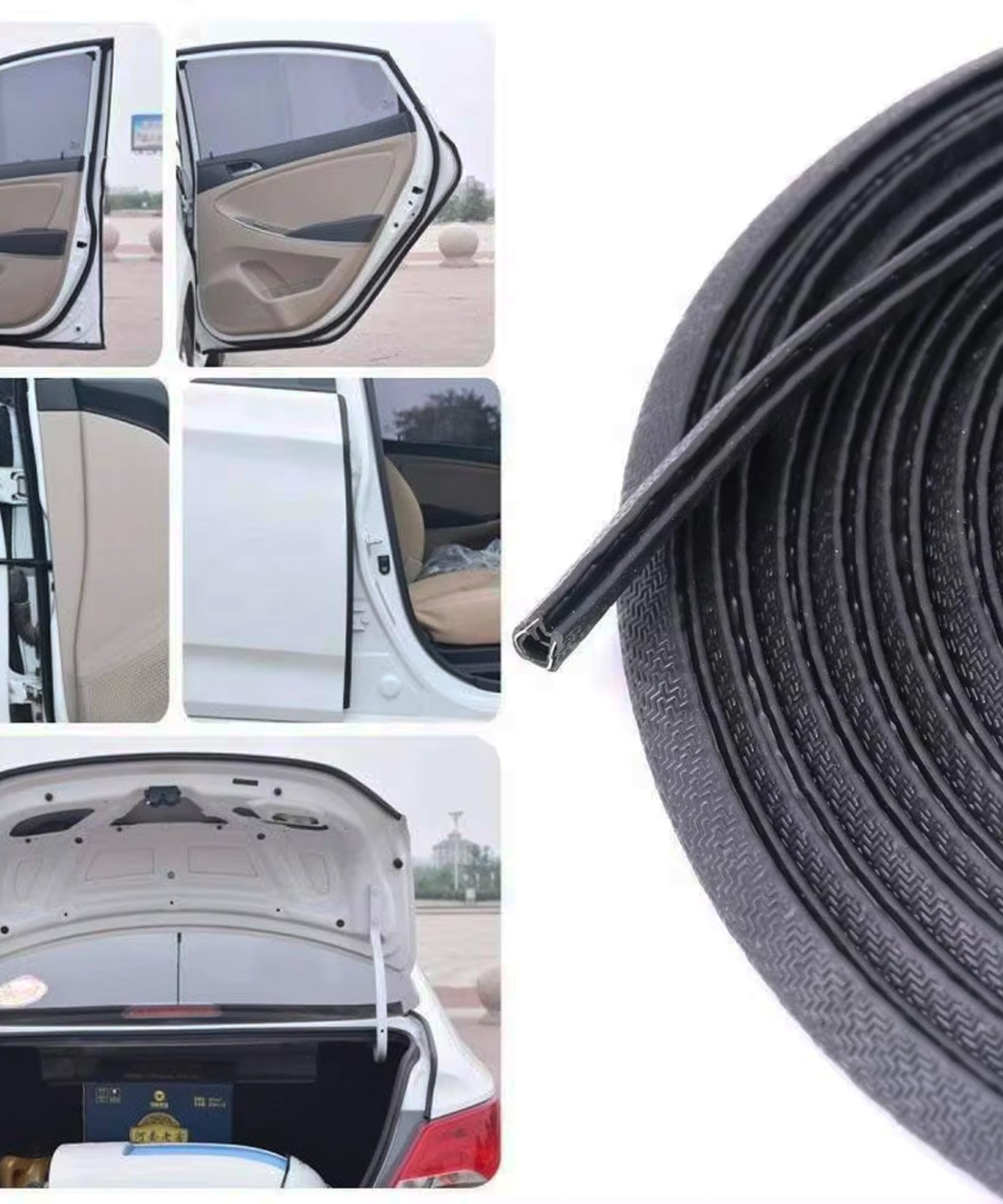 Flaconi 5M Protezione Portiera Auto, Guarnizione In Gomma Protezione Bordo, Bordo a Forma Di U