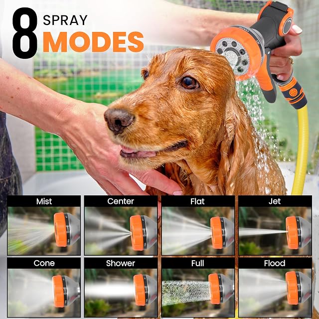 Foto 5 de 7 de Kit de ducha para perros al aire libre de 5 piezas que incluye manguera de jardín de 2,5 m