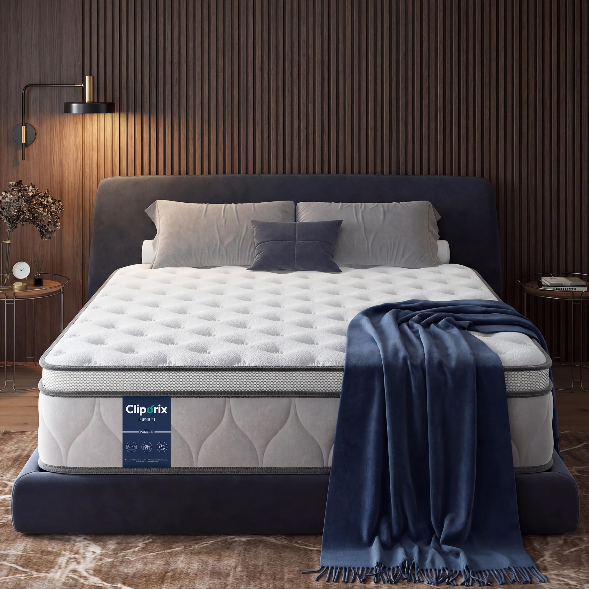 Cliporix 3FT Single Mattress, 10 Inch (25cm) Hybrid Medium Firm – 1000 Individually Pocket Springs & Memory Foam Mattresses, Orthopaedic 7-Zone Support for Back Relief, Cool Breathable Sleep for Teens