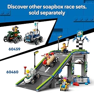 LEGO City Pizza vs. Fire Truck Race Car Pack Toy - Building Toy for Kids, Boys and Girls, Ages 5+ - Gift for Birthdays and Holidays - Includes Chef and Firefighter Minifigures - 60458