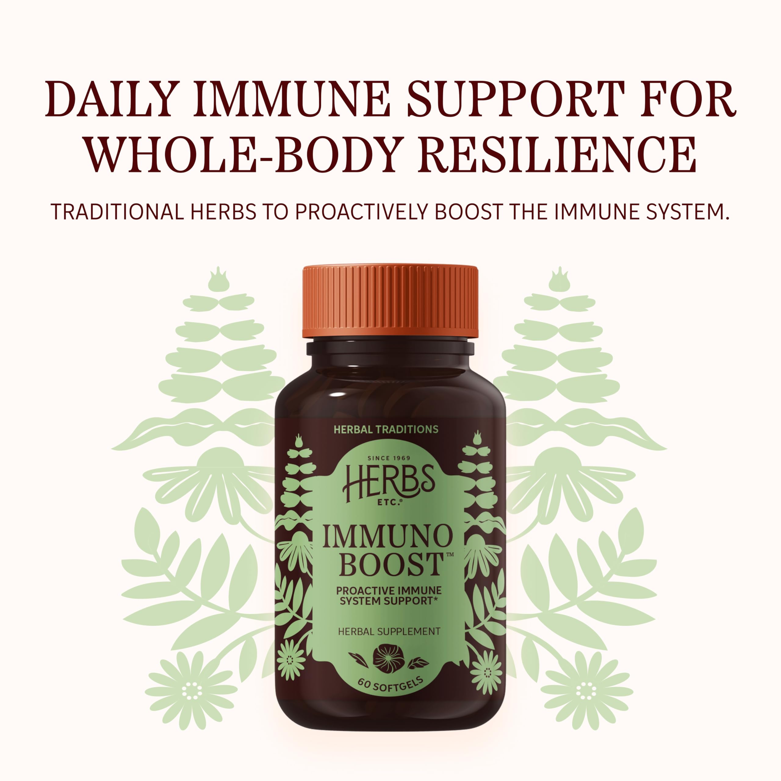 Amazon.com: Herbs Etc. ImmunoBoost Softgels - Herbal Supplement for Immune Support - Active Lifestyles - Echinacea Angustifolia, Echinacea Purpurea & Astragalus - Gluten-Free & Organic - 60 Count (60 Servings) : Health & Household