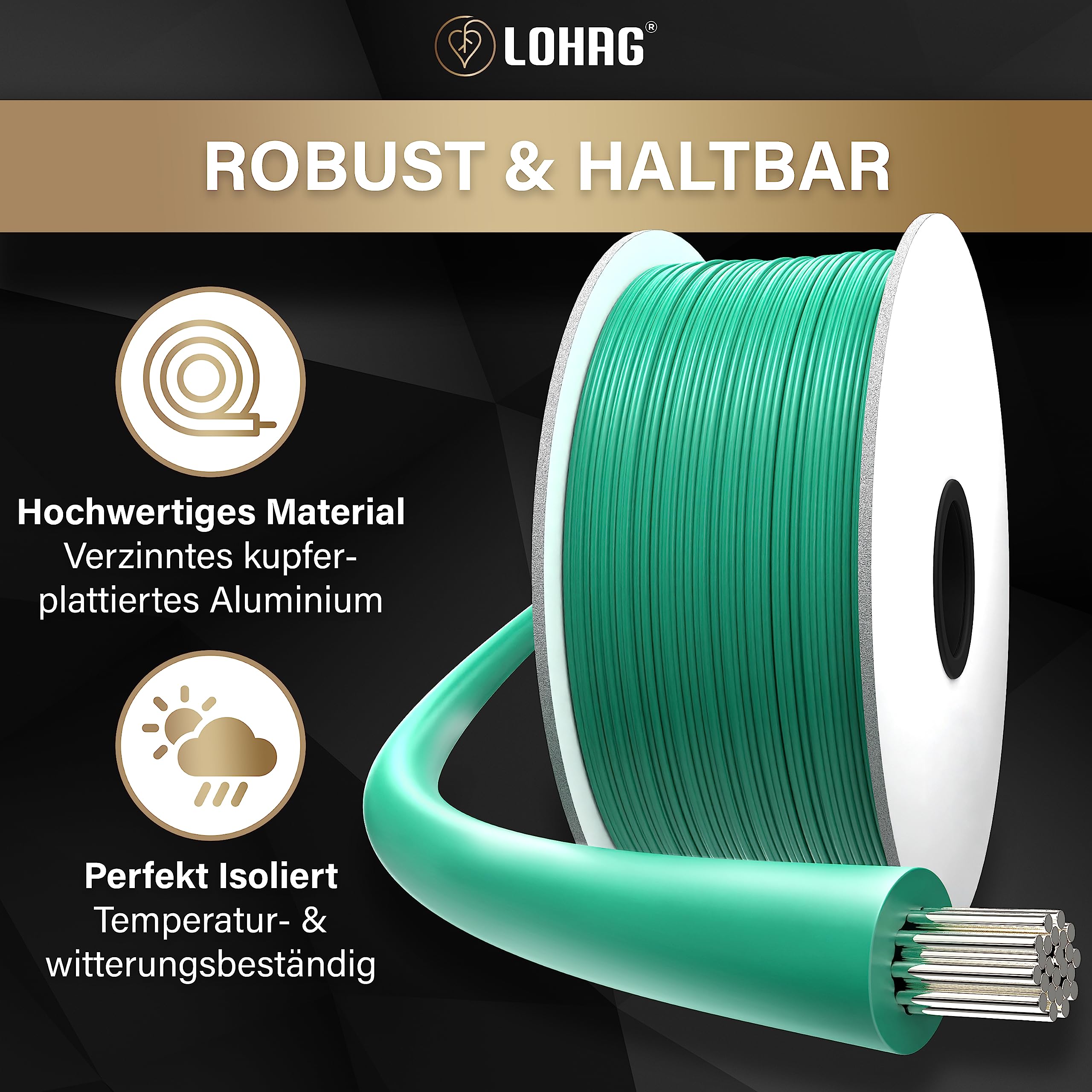Cable perimetral Universal de 250 m para cortacésped: Compatible con Robot cortacésped Gardena, Worx Landroid y Otros. - Cable para cortacéspedes - Accesorio Ideal para tu Robot