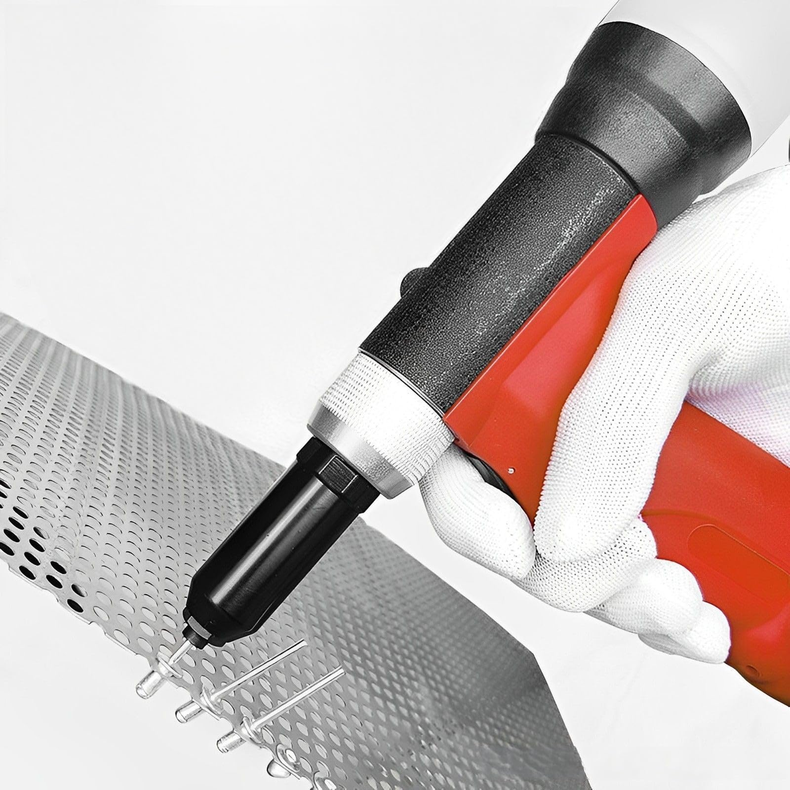 Pistola remachadora neumática S70 de alta resistencia hidráulica de aire, herramienta de remachado profesional, herramienta de alimentación neumática con tubo de remache de residuos