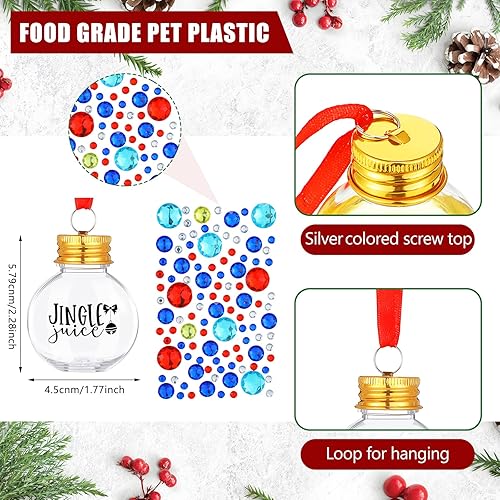 Miniatura 7 de 12 bolas de Navidad rellenables para árbol de Navidad, bolas de Navidad transparentes, esferas festivas, adornos de árbol colgantes para Navidad,