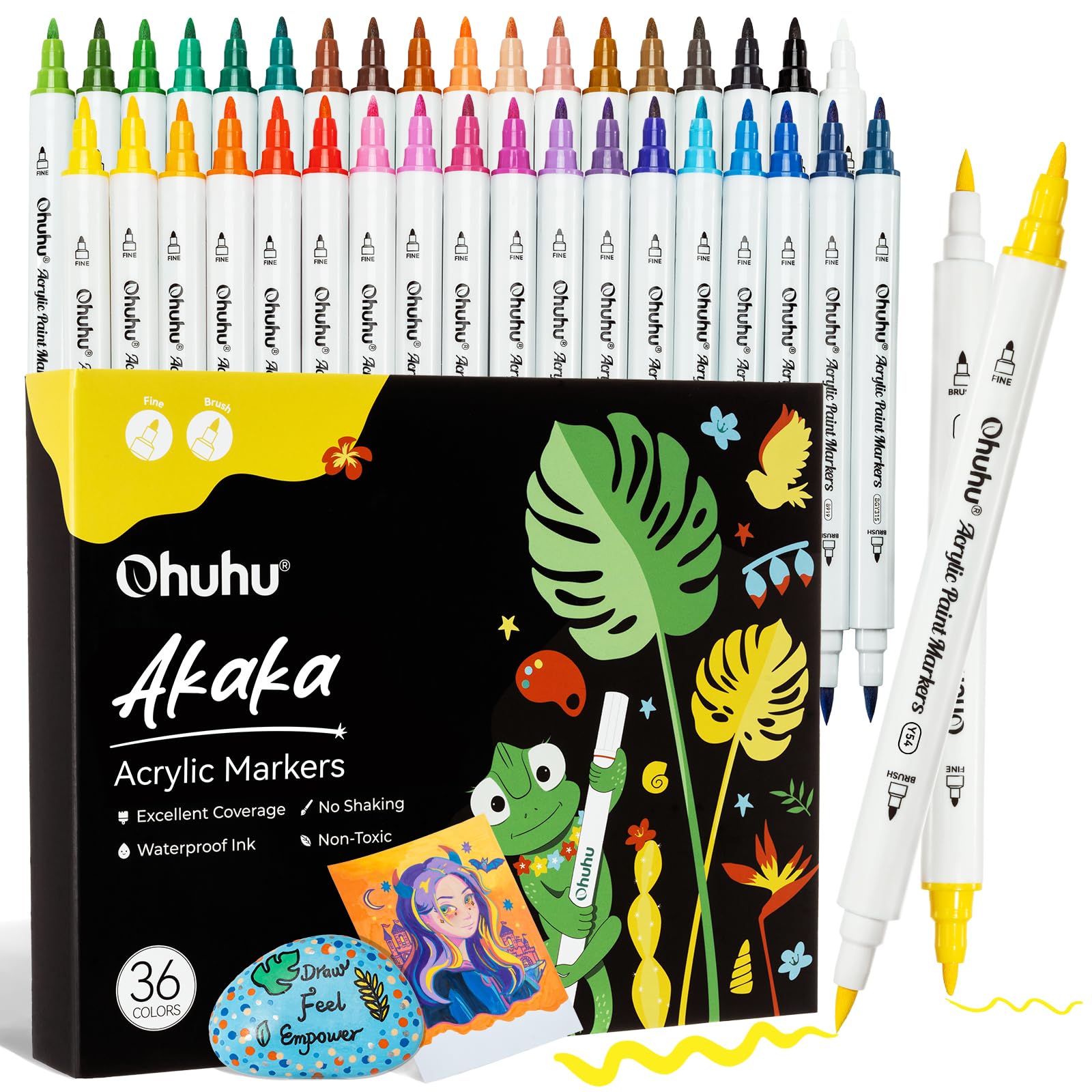 Ohuhu Acrylic Markers Set - 120 Colors -17 Ohuhu Acrylic Markers Set - 120 Colors -17