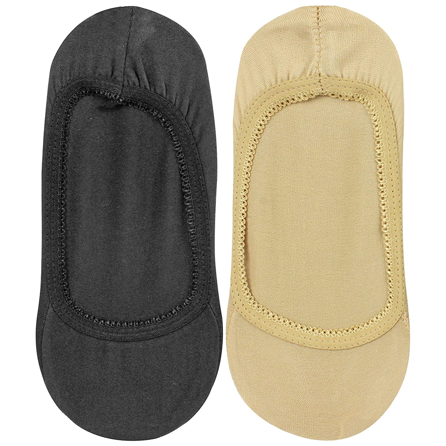 Women's Girl's Summer skin no show Under Belly Socks Black/Beige Pack of 8 ||BR_008-image-20