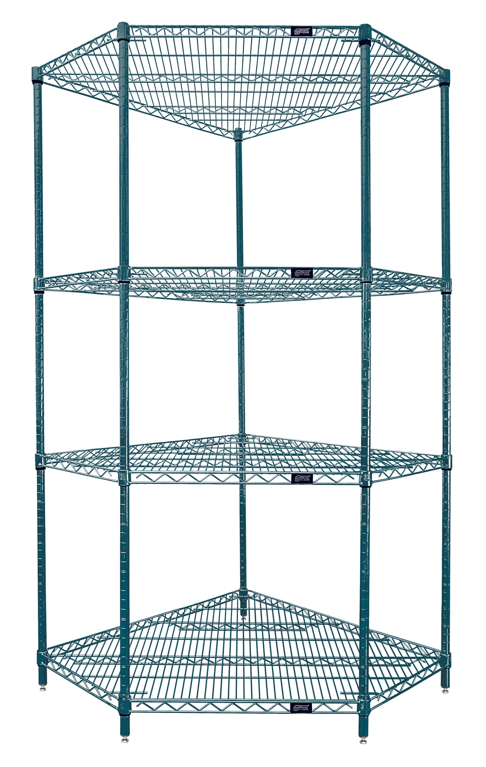 Quantum Storage Systems WR86-2442CRNP Wire Shelving, Carbon Steel, Epoxy Coated, Green, NSF