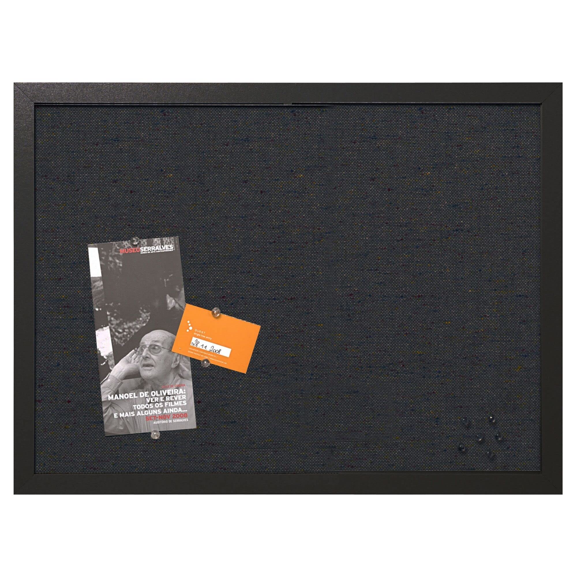 MasterVision Tablero de anuncios de tela perlado para el hogar u oficina en casa, 18 x 24 pulgadas, marco de madera gris (FB0471168-550)