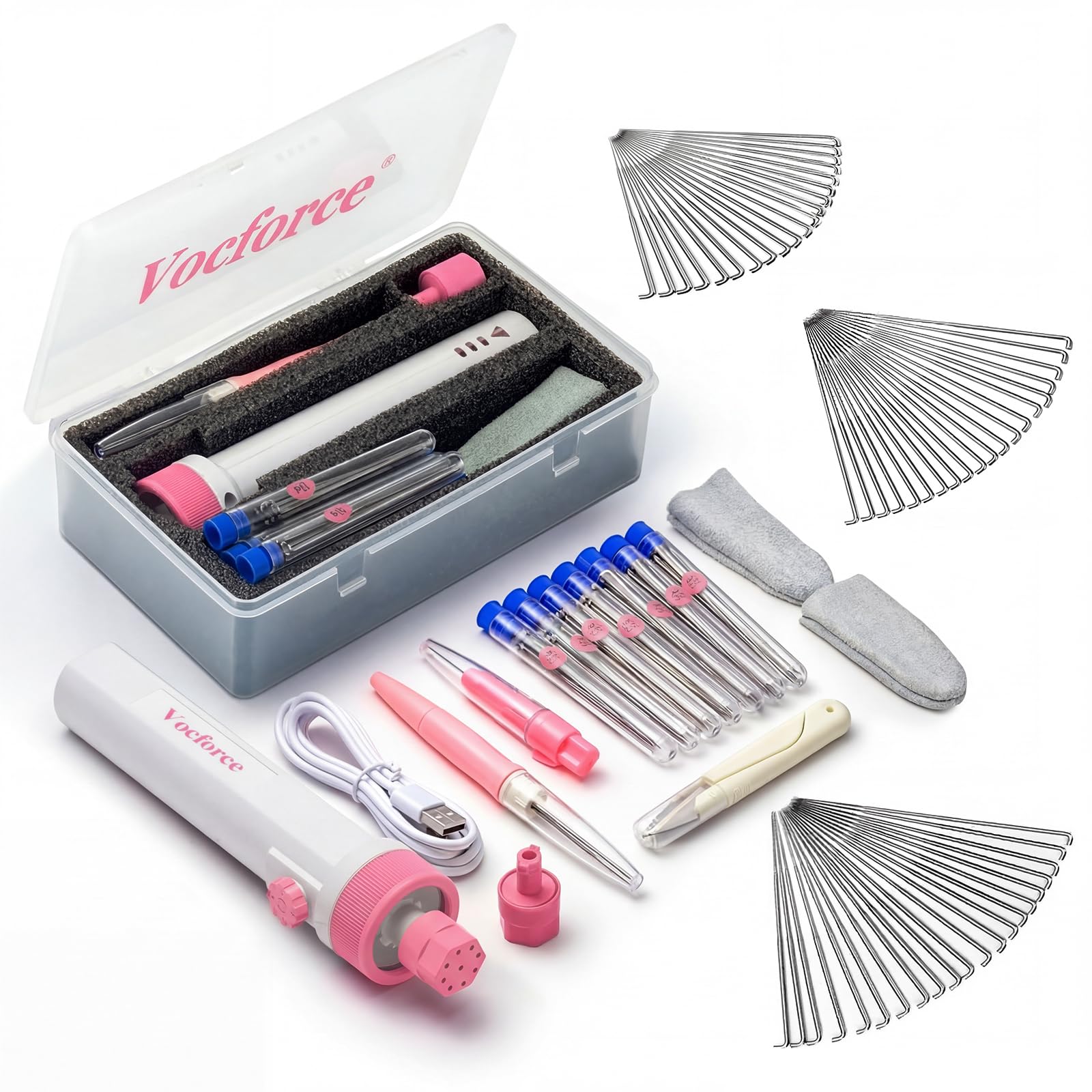 Vocforce Macchina elettrica per infeltrimento ad ago, kit di attrezzi per