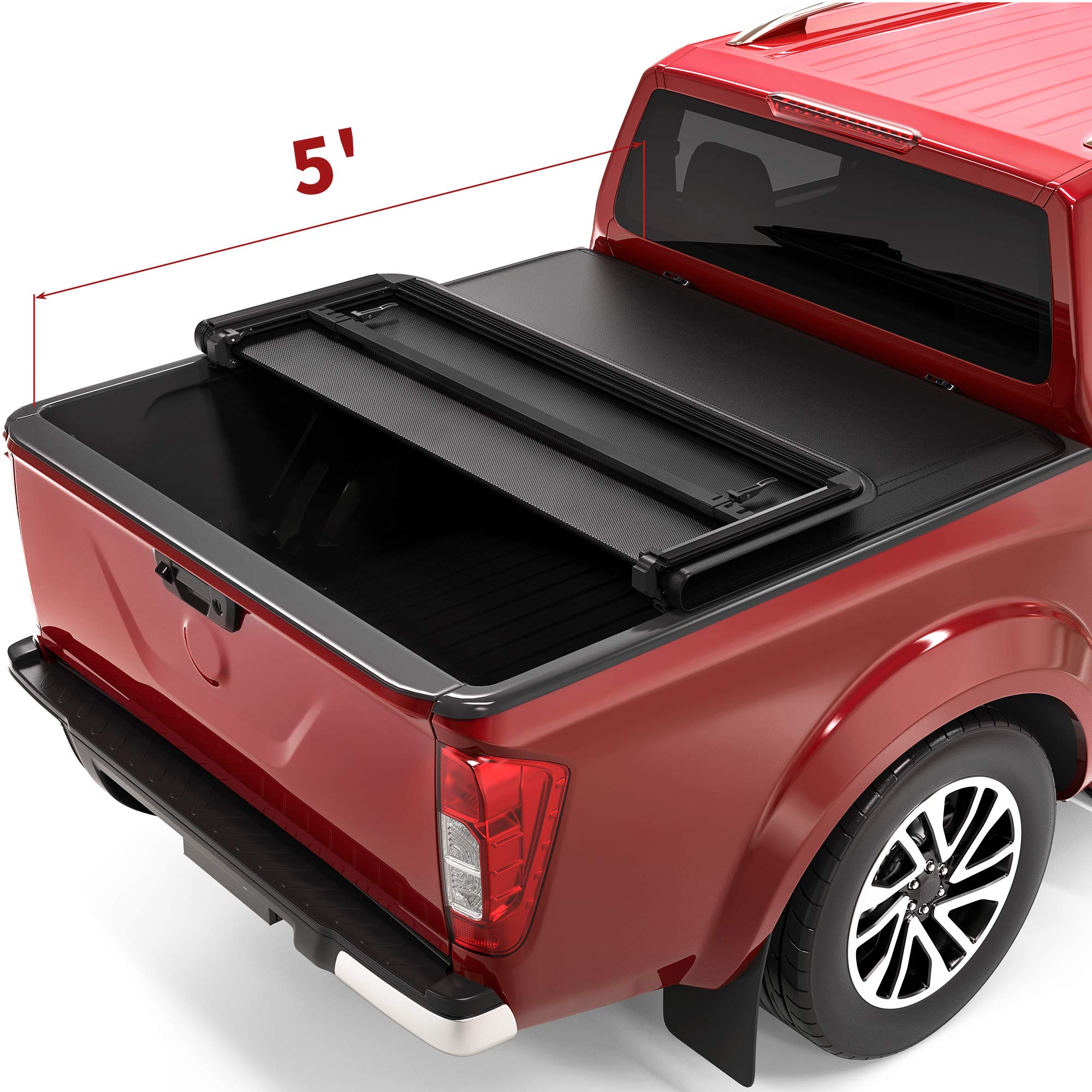oEdRo Soft TriFold Truck Bed Tonneau Cover Compatible with 20052022