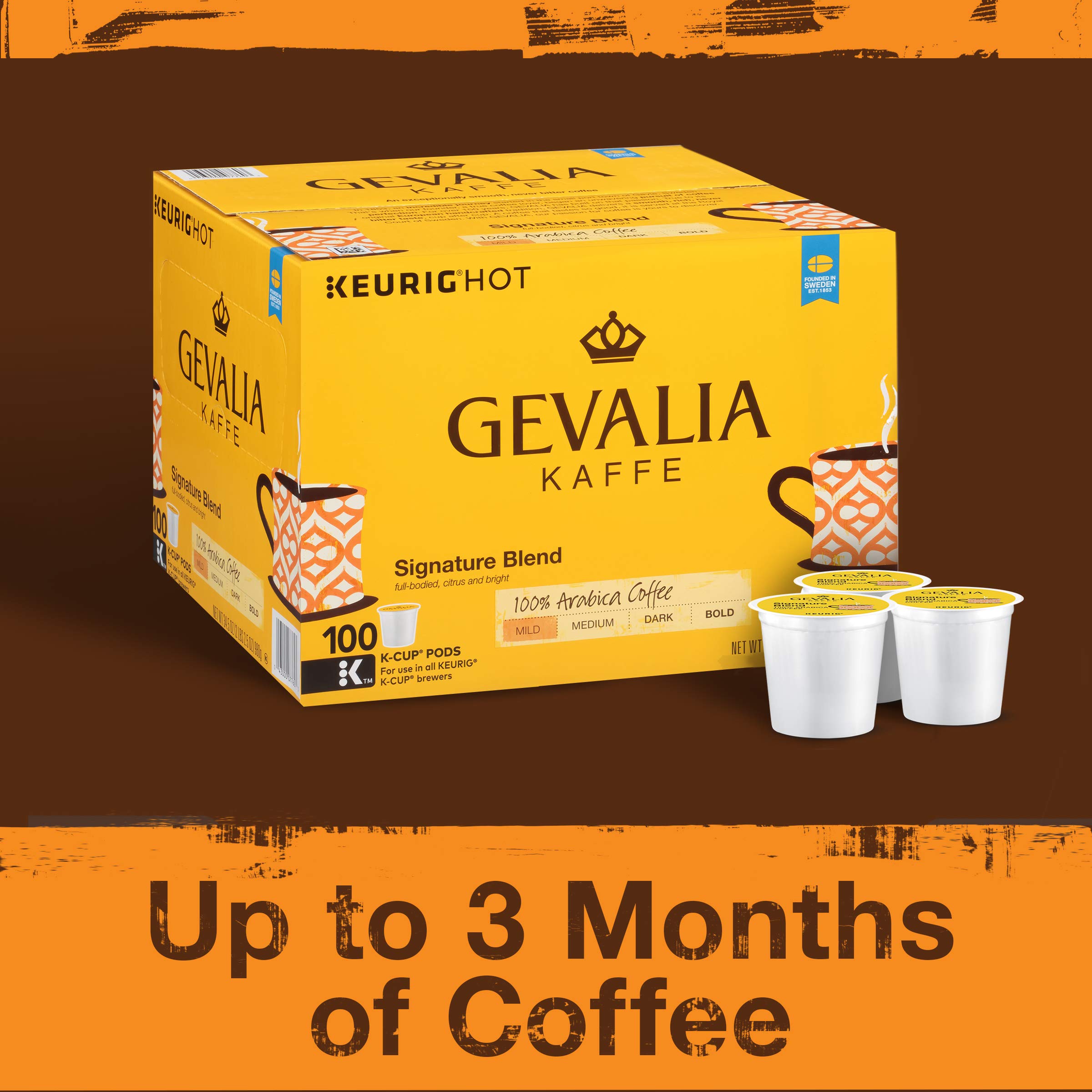 Gevalia Signature Blend Mild Roast KCup Coffee Pods (100 Pods) Buy