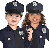 Vista 4 de Amscan Disfraz infantil de oficial de policía, Azul marino