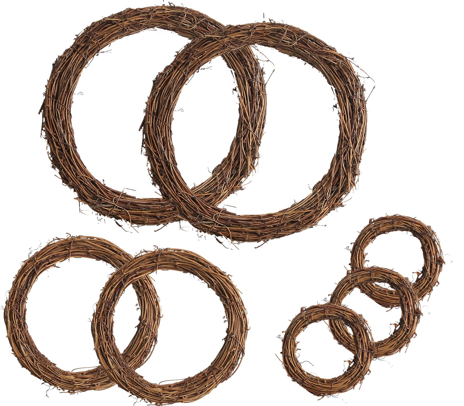 4 Ghirlande Decorativa In Rattan Fai-da-Te Ø20cm - Per Decorare Finestre, Tavoli E Porte - Foto 6