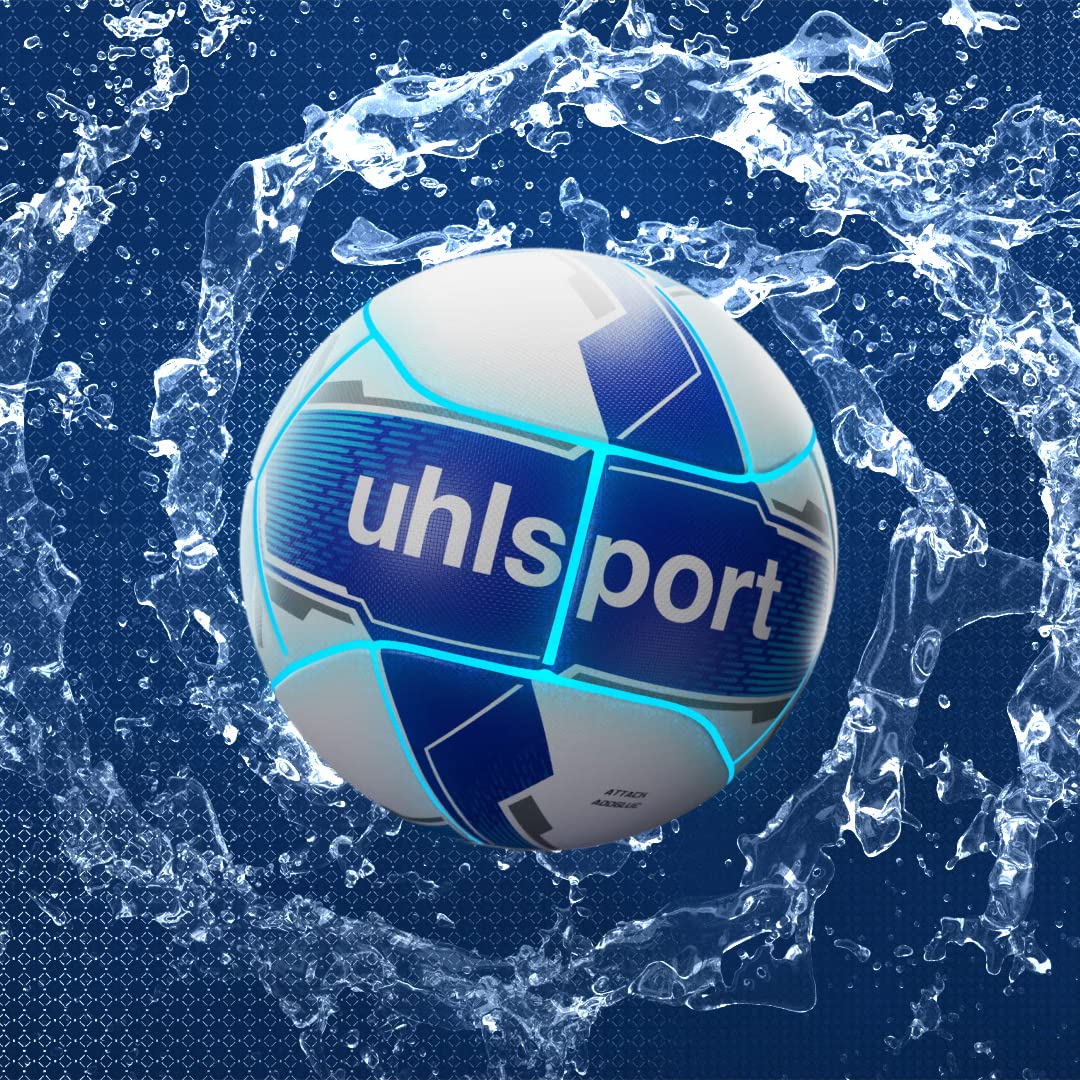 uhlsport Attack Addglue Ballon de Football Soccer Ballon d'entraînement - avec Nouvelle Technologie ADDGLUE - pour Jeunes et Actifs - FIFA Basic