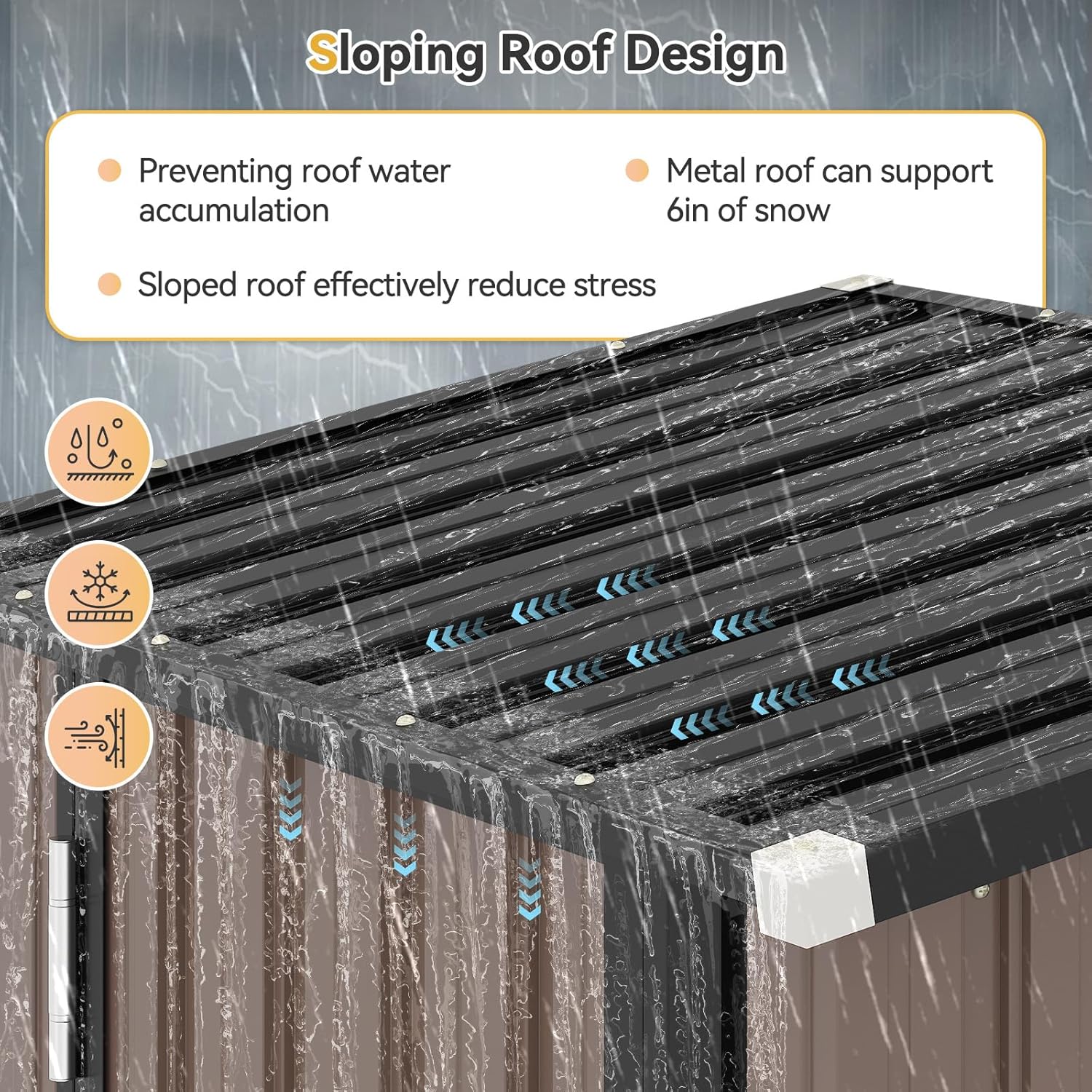 Aoxun 2.5x2FT Outdoor Storage Cabinet with Floor, Metal Tool Shed with Adjustable Shelves & Lockable Door, Weatherproof Outdoor Cabinet for Patio, Garden, Backyard