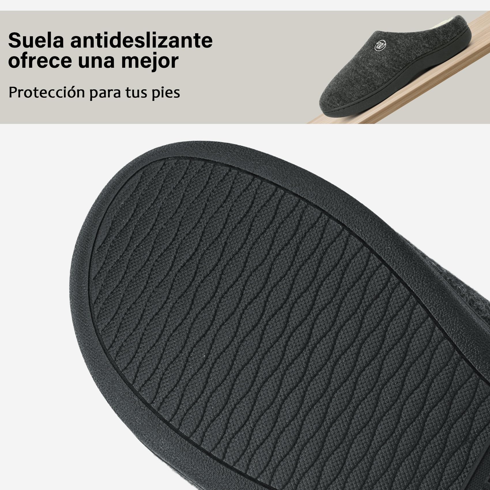 Wostock Inverno Pantofole Donna Ciabatte Uomo Sherba Ciabatte Caldo Comode Scarpe da Casa Antiscivolo Memoria Schiuma Pantofole Interno Esterno