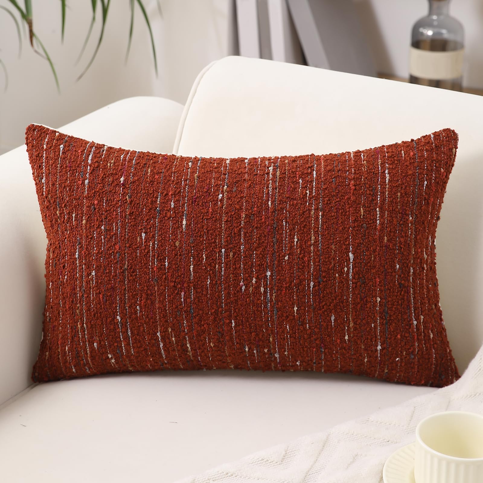 Housse De Coussin Lombaire Rayée Noir Et Blanc - 30x60 Cm (12x24 Pouces)