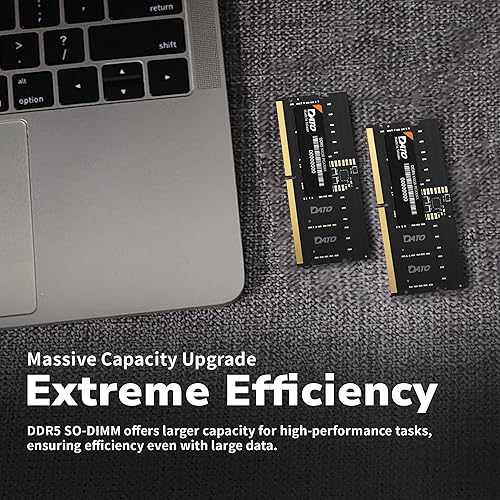 Miniatura 4 de DATO DDR5 SODIMM 64GB Kit 32GBx2 Laptop RAM 5600MHz PC5-44800 CL46 1.1V 262-Pin Non-ECC Unbuffered dimm, módulo de memoria portátil