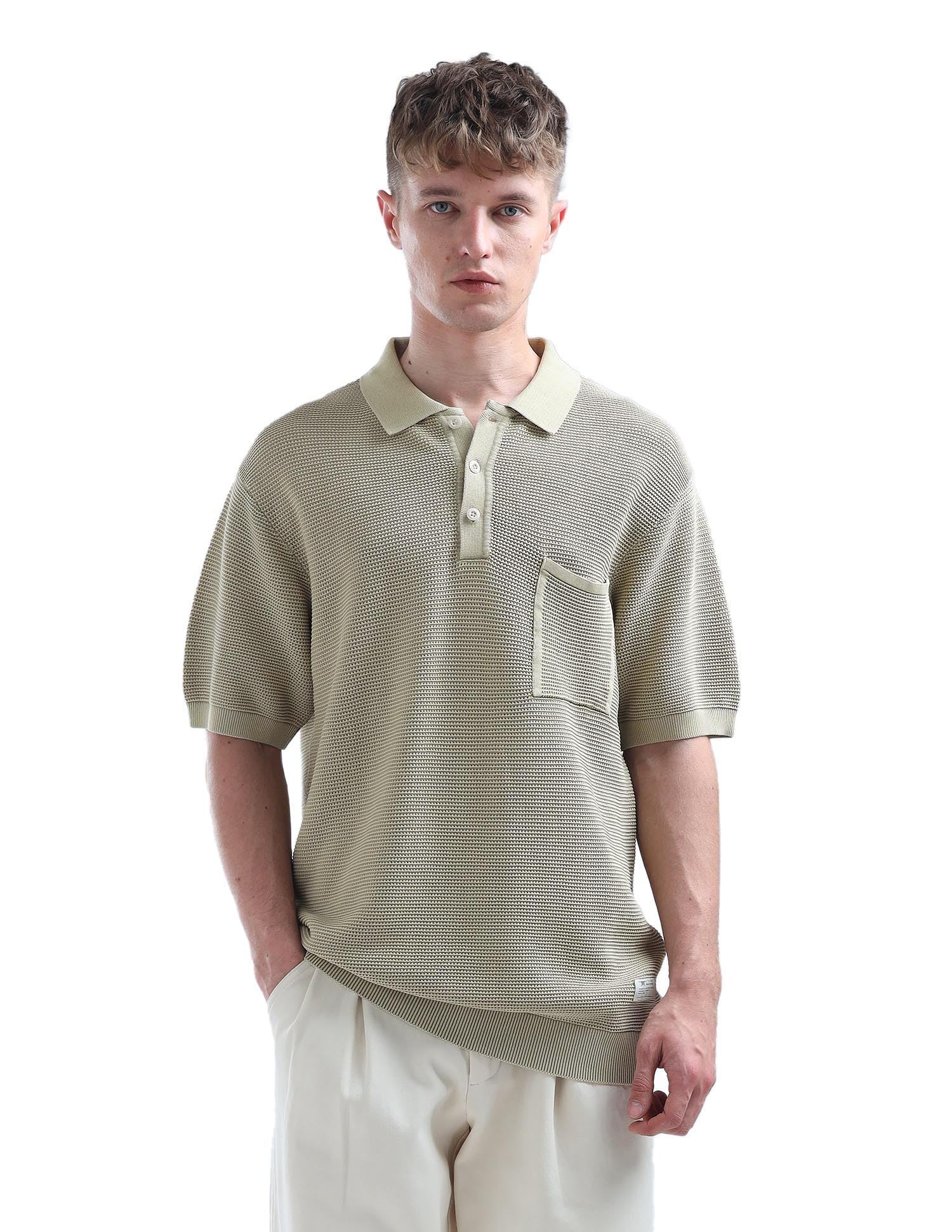 Men's Relaxed Fit Polo T-Shirt | Self-Design Pattern-image-29