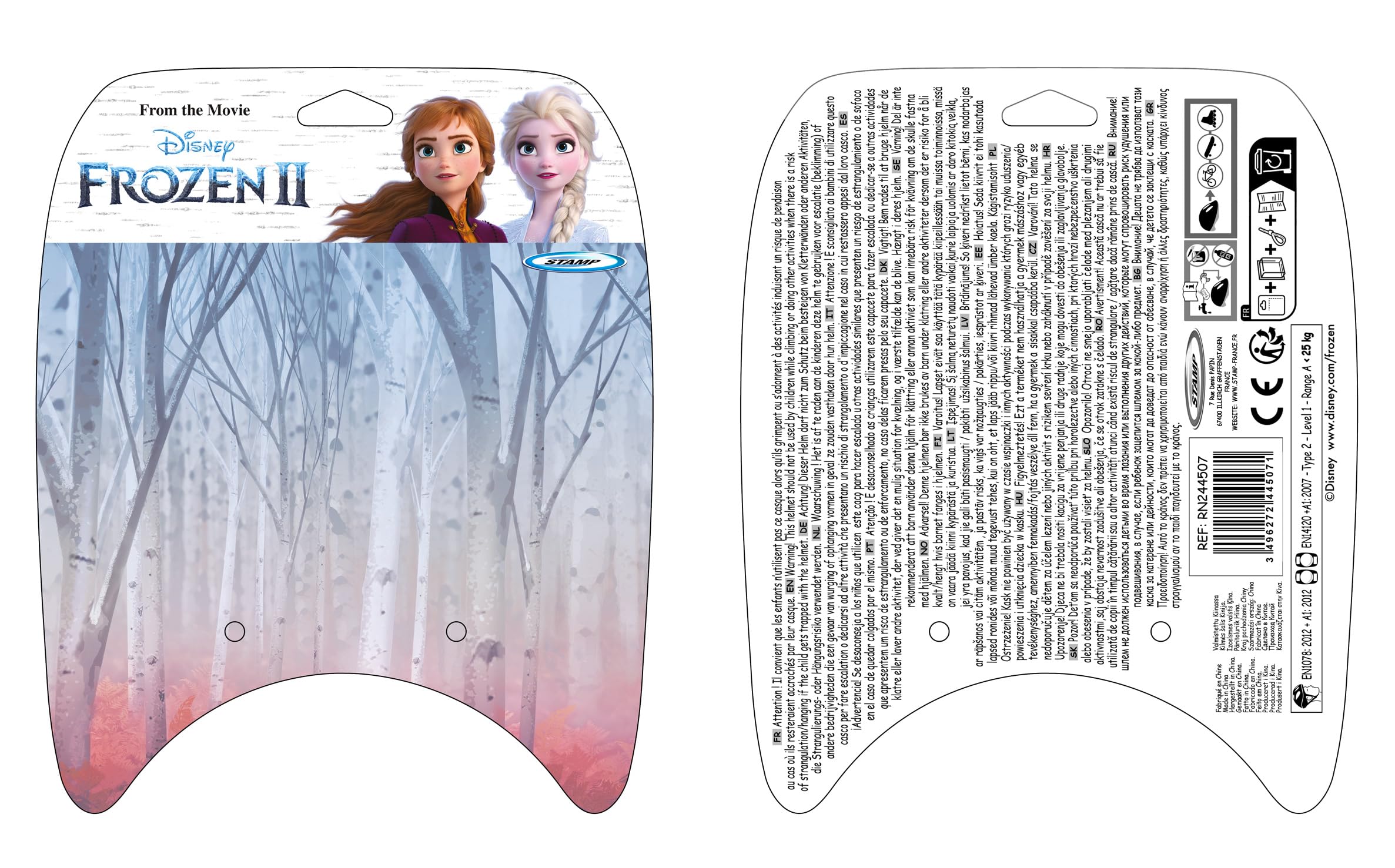 Stamp Frozen 2 Helm Ellbogen & Knieschützer Blau für Kinder