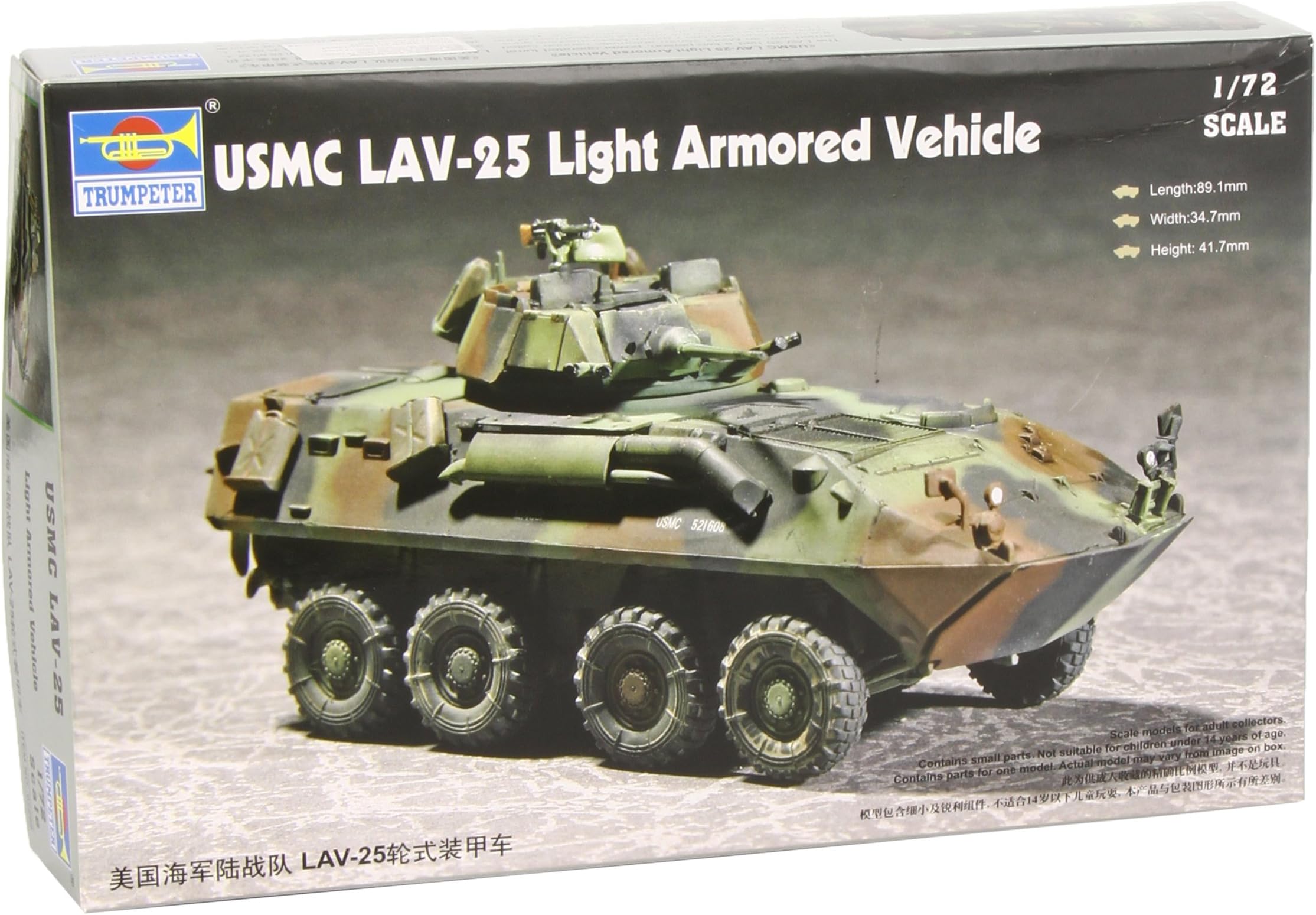 Trumpeter 1/72 USMC LAV-25 8 x 8 Light Armored Vehicle