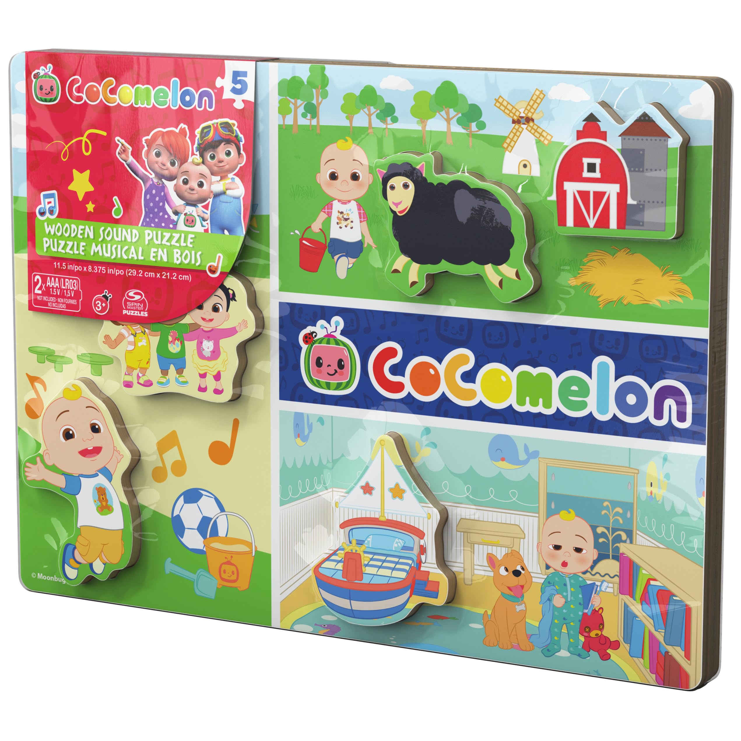 Amazon.com: Spin Master Games, Cocomelon Chunky Musical Wooden