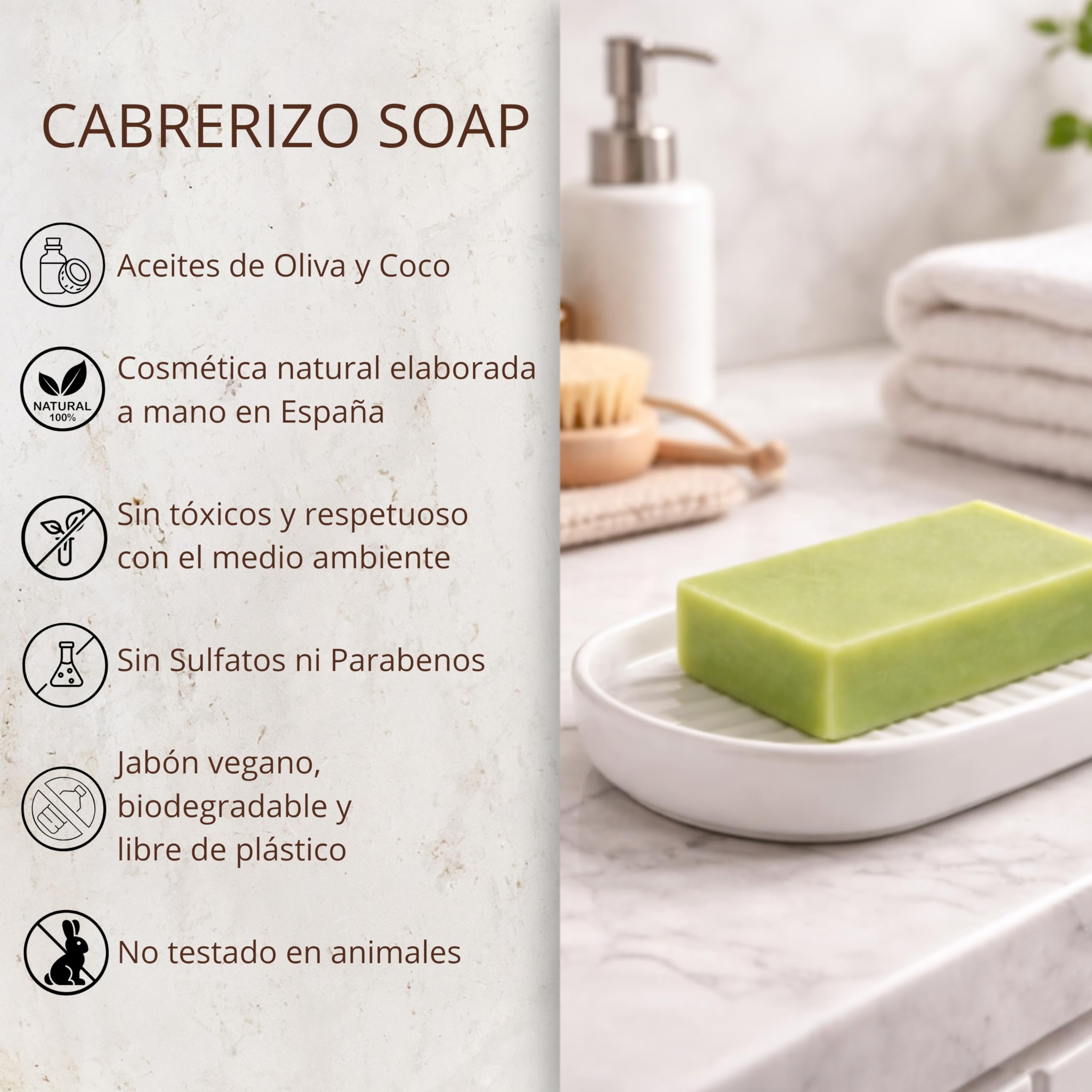 Savon Tea Tree avec huile d’olive 100 g – savon solide corps et visage, cosmétique naturelle pour peaux grasses et mixtes, idéal pour la routine de soin au quotidien