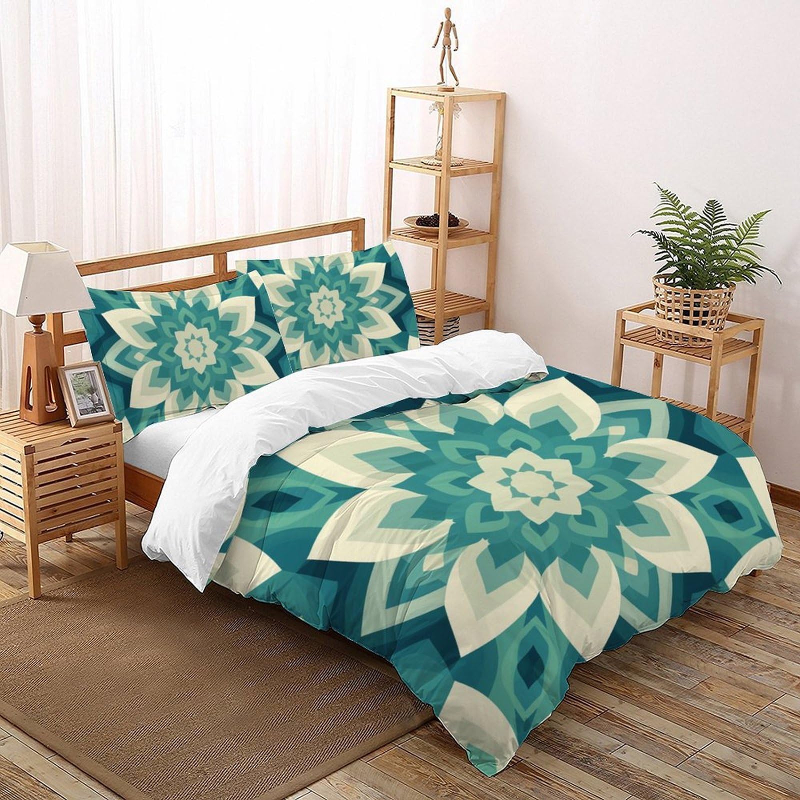 Housse de couette 3D facile d'entretien et douce 220x240 avec fermeture éclair pour lit enfant