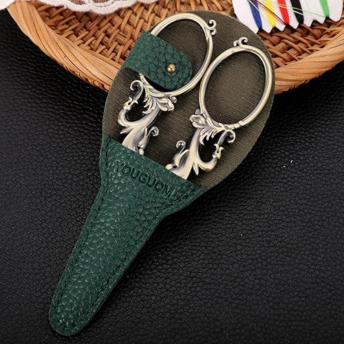 Miniatura 3 de Tijeras para manualidades de costura, tijeras afiladas multiusos con funda para arte, hogar, escuela, tijeras de corte de hilo de papel, asas