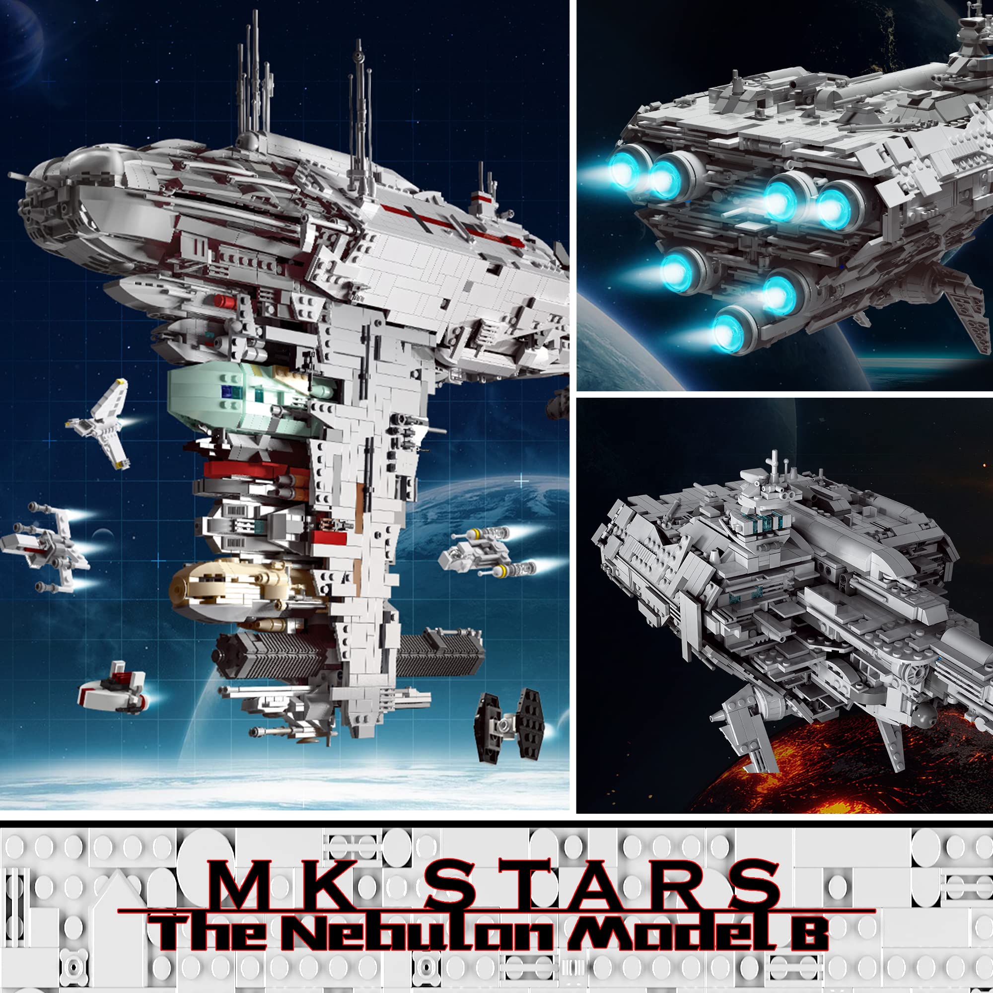 Amazon.co.jp: Addshiny MOC スター・ウォーズ スターシップトイ ネビュロンB フリゲート 宇宙船 モデル組み立てキット スタープラン  UCS コレクター向け 組み立てブロックセット 大人用 (6388ピース) : おもちゃ