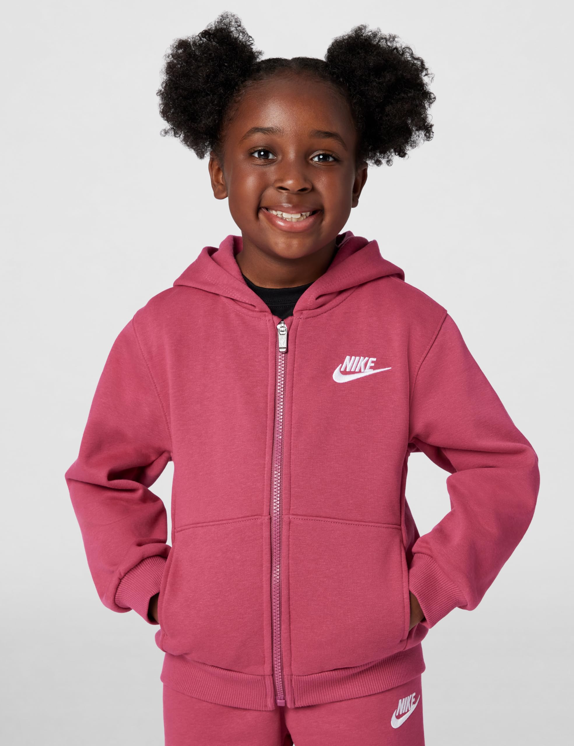 Nike Trainingsanzug für Mädchen Club Fleece Zip Fuchsia Code 36L445-ADZ