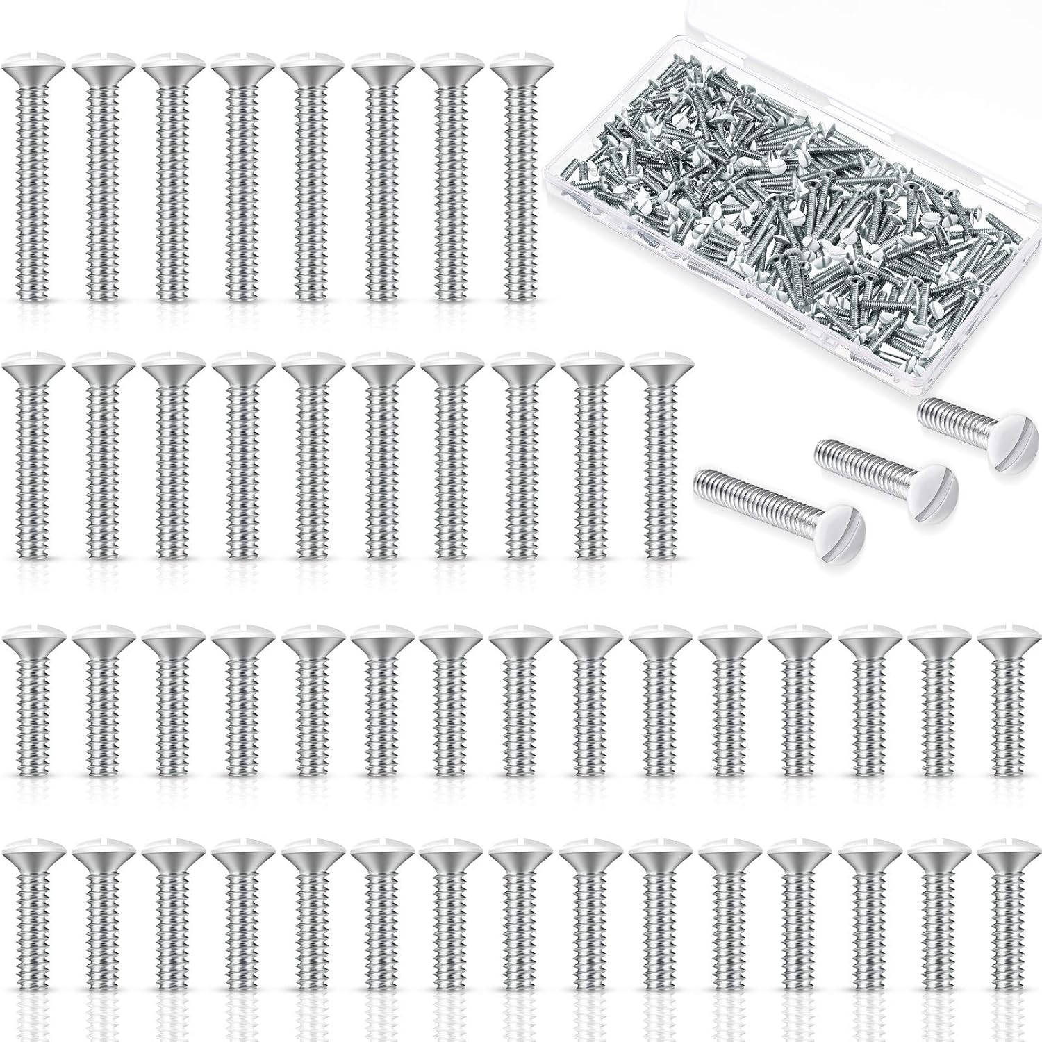 Wall Plate Screws Assorted Size Replacement Outlet Screws White Screws