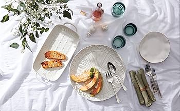 Amazon.com: Lenox 893875 Wicker Creek Handled Tray, 3.62