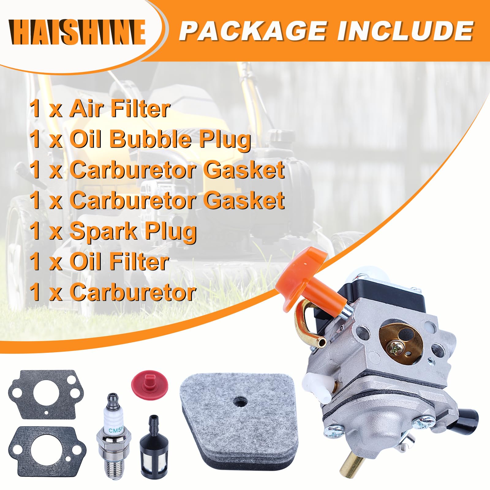 Carburateur pour Stihl FS87 FS90 FS100 FS110 FS130 HL95 HT100 HT101 KM90 KM100 KM110 SP90 Débroussailleuse Tondeuse Séries avec Bougie d'Allumage Filtre à Air Filtre à l'huile 41801200607