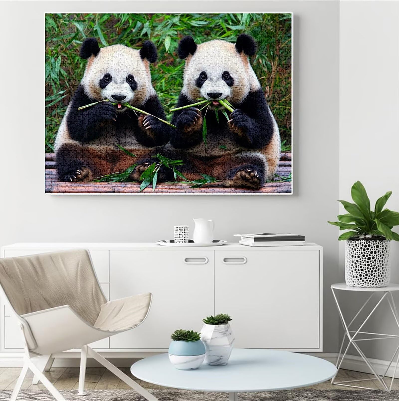 Puzzle 2000 Pezzi per Adulti Ragazzi, 3 4 5 Anni Puzzle Animale 6 7 8 Anni Giochi Educativi Sostenibili Con Motivi Per Adulti Da Gioco in Legno Di Alta Qualità Jigsaw Panda per Gioco Familiare B-3029