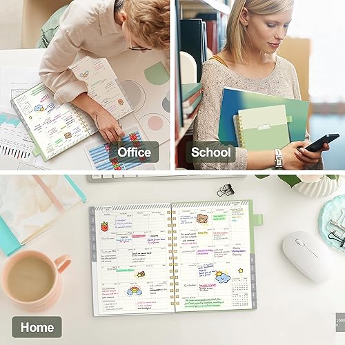 Miniatura 6 de Agenda 2025-2026, planificadores semanales y mensuales para mujeres, planificadores de calendario académico AIMPEAK para profesores y estudiantes,