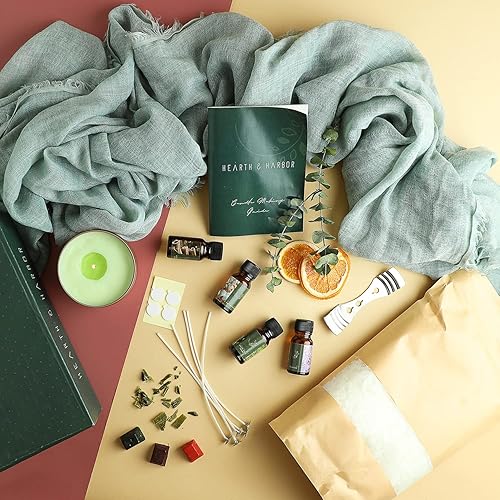 Miniatura 3 de Hearth & Harbor Cera de soja orgánica para hacer velas, suministros de fabricación de velas naturales de 2 libras, sin cera de abejas, sin parafina,