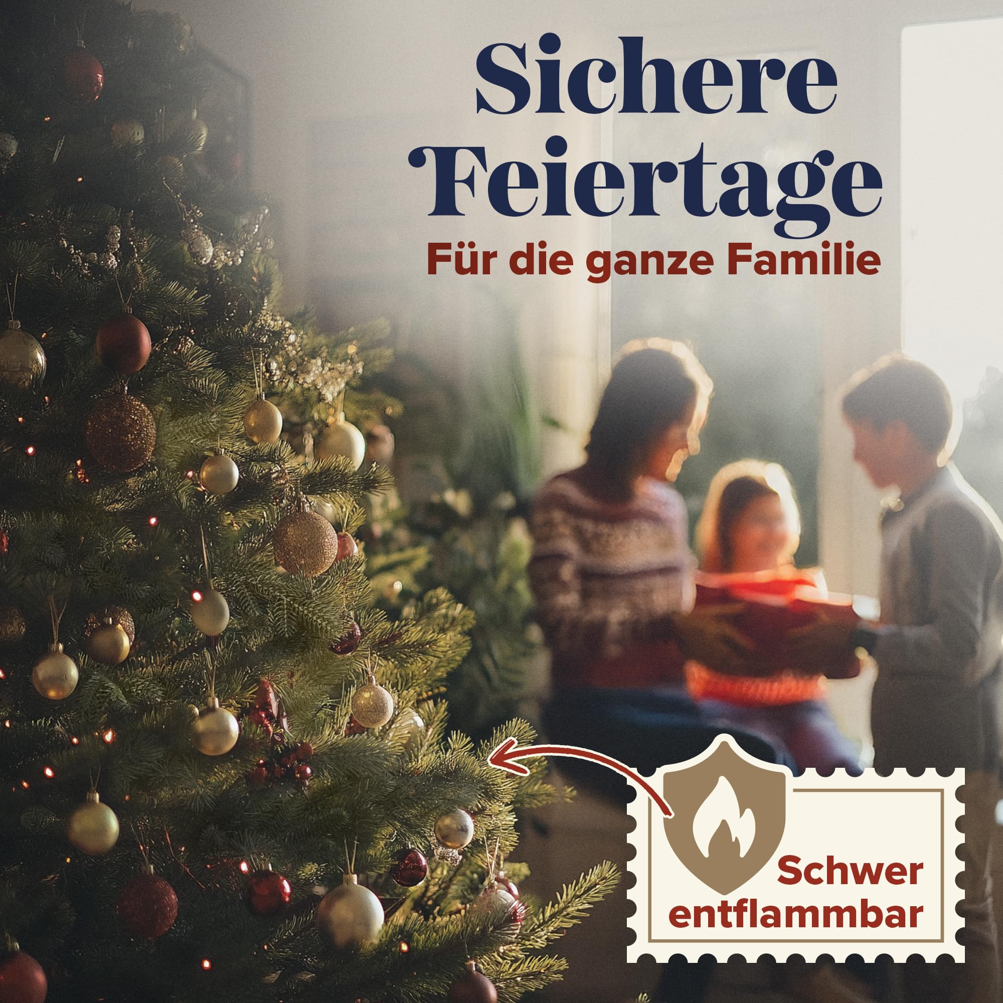 Weihnachtsbaum künstlich 180cm 100% PE Spritzguss - TESTSIEGER - Naturgetreu, dichte Zweige, Künstlicher Weihnachtsbaum mit Holzständer und Aufbewahrungstasche – Tannenbaum künstlich von Pure Living