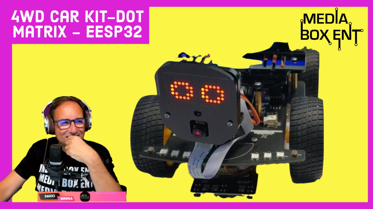 Matrix Vehicle Device Watch Testing & Full Demo 4WD Car Kit-Dot Matrix Expressions on Amazon Live
