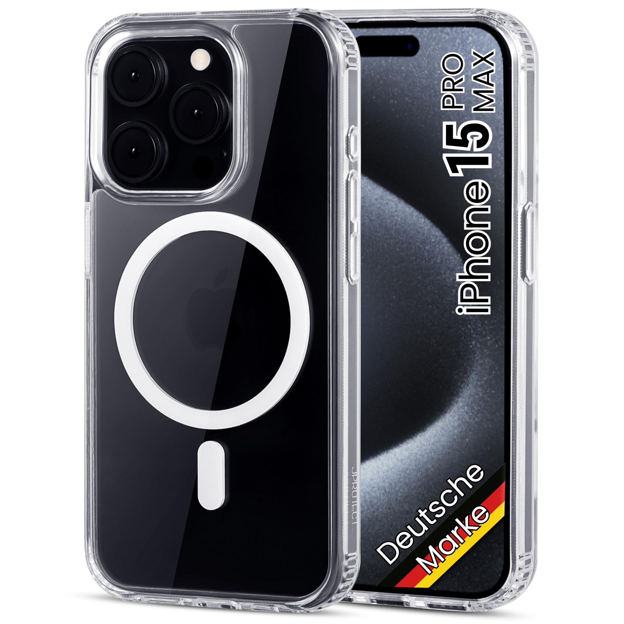 JProtect iPhone 15 Pro Max için Kılıf Magsafe için (Üstün Koruma ve Mıknatıs Gücü) Manyetik Cep Tele