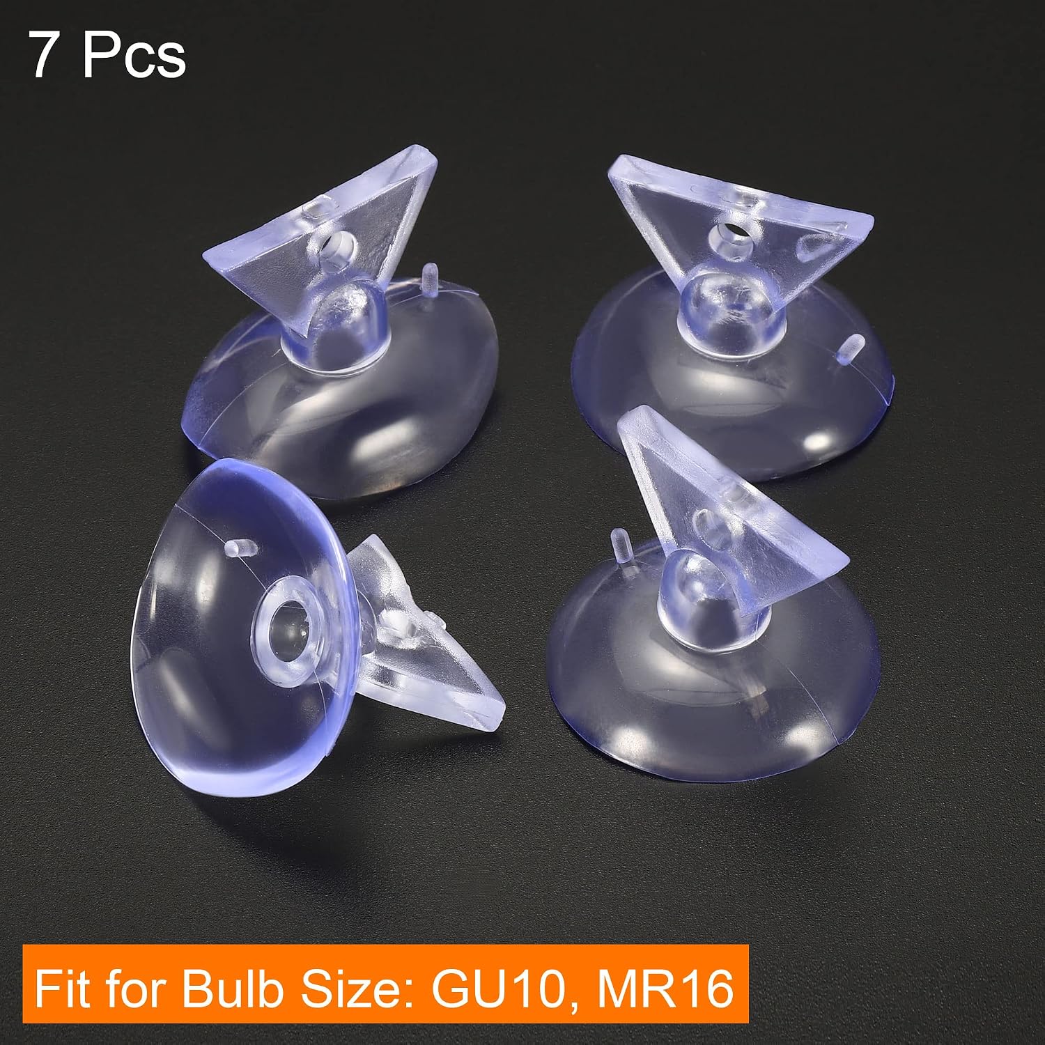 MECCANIXITY Bulb Changers, 35mm Dia. Suction Cup Light Lamp Replacing Tools for GU10 MR16 Bulbs, Clear PVC, Pack of 7
