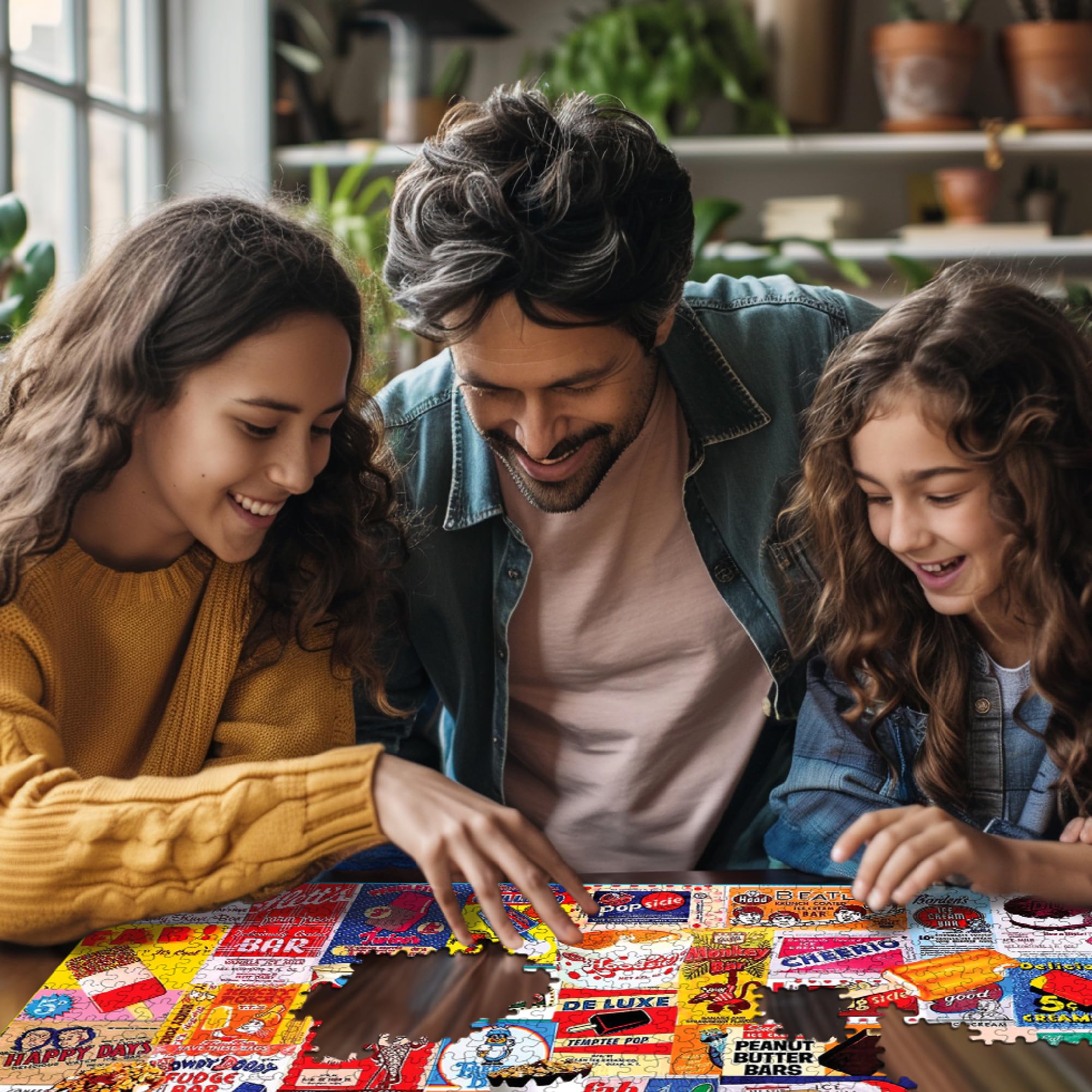 White Mountain Puzzles Friends in Winter - 1000 Piece Puzzle by White