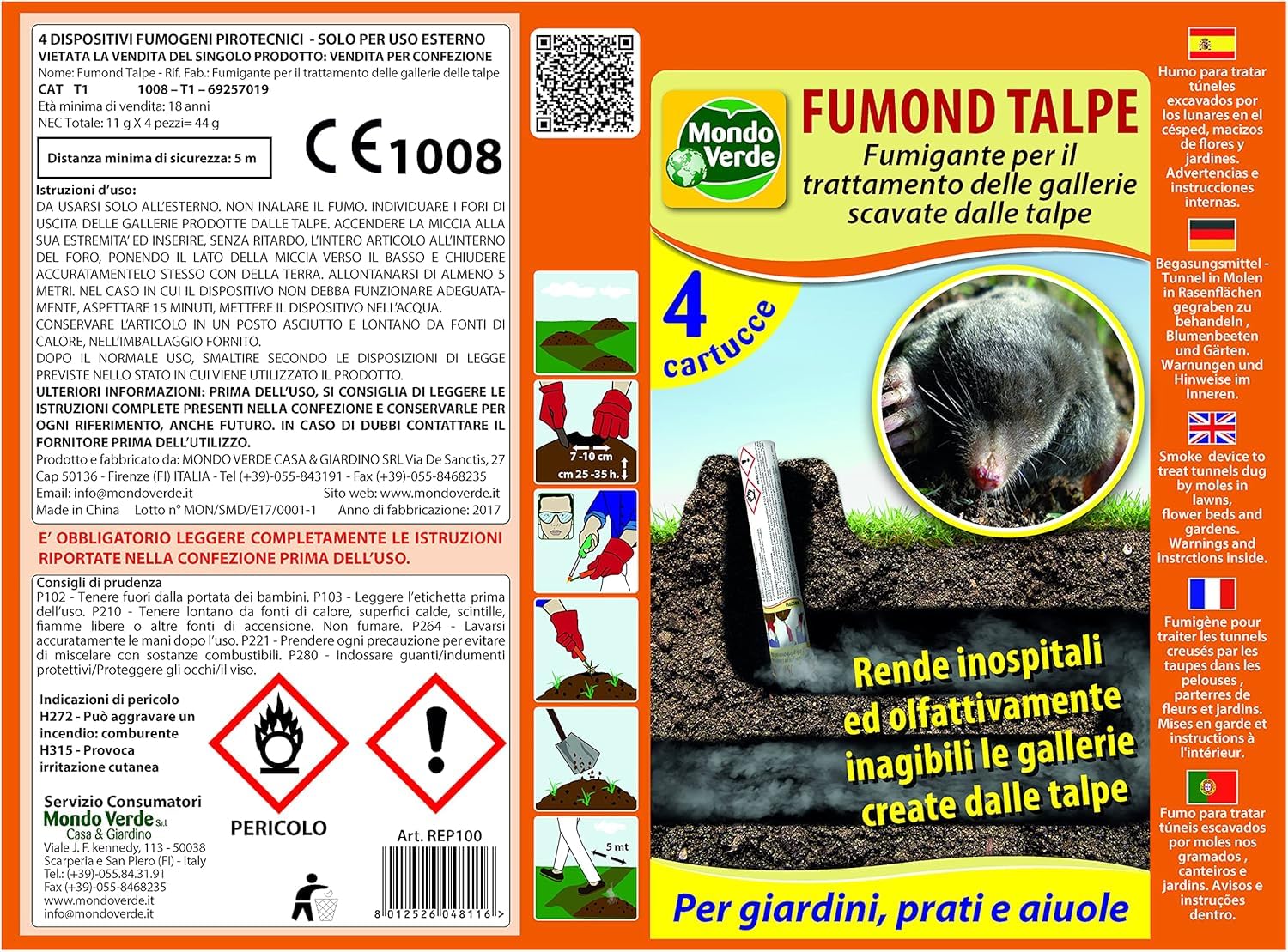 Générique Fumond Talpe, Traitement idéal pour Lutter Contre Les galeries de Taupes (2 boîtes)